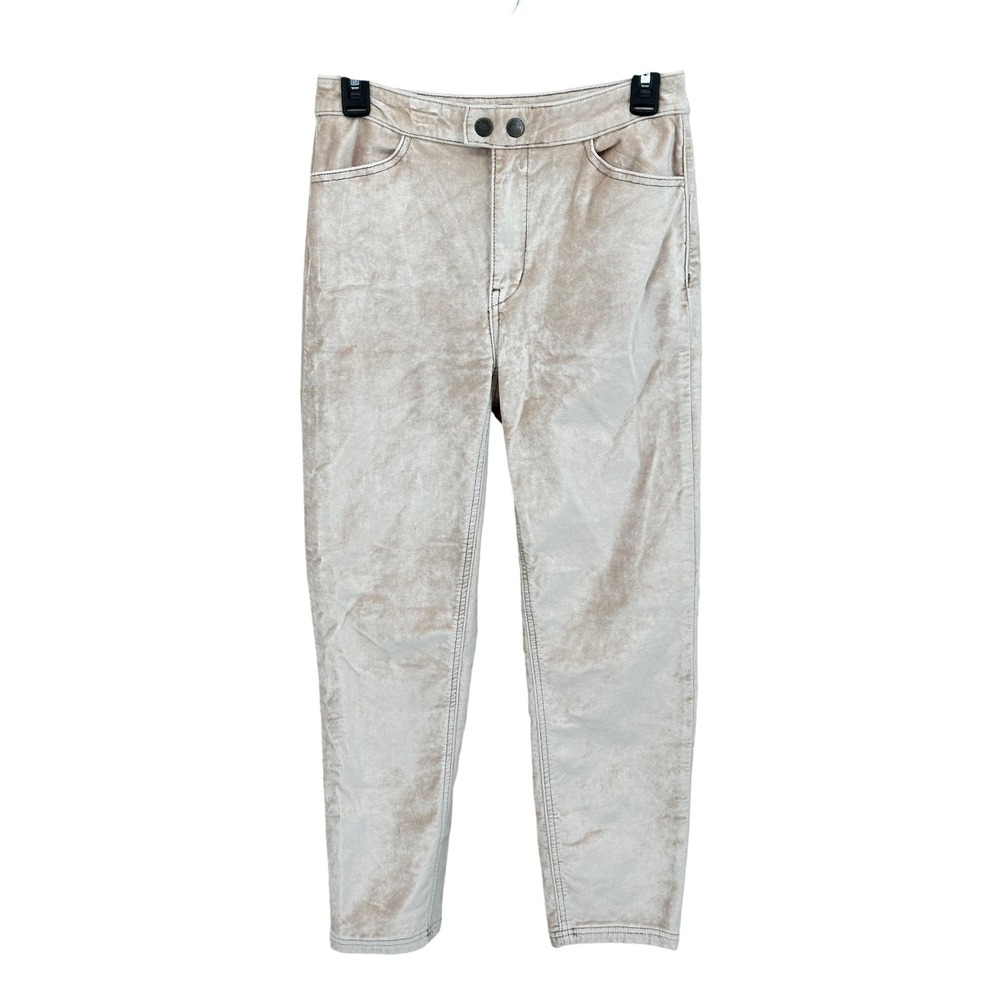 We The Free People Pants Womens 27 Champagne Pink Sweet Jane Velvet Skinny Ankle